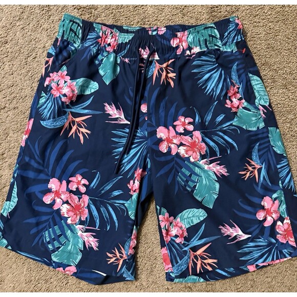 Men’s medium M surplus swim trunks shorts Hawaiian blue - Picture 1 of 2